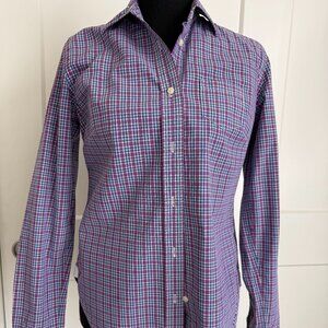 Women's American Eagle Outfitter Pink & Purple Button Down Shirt Size 6